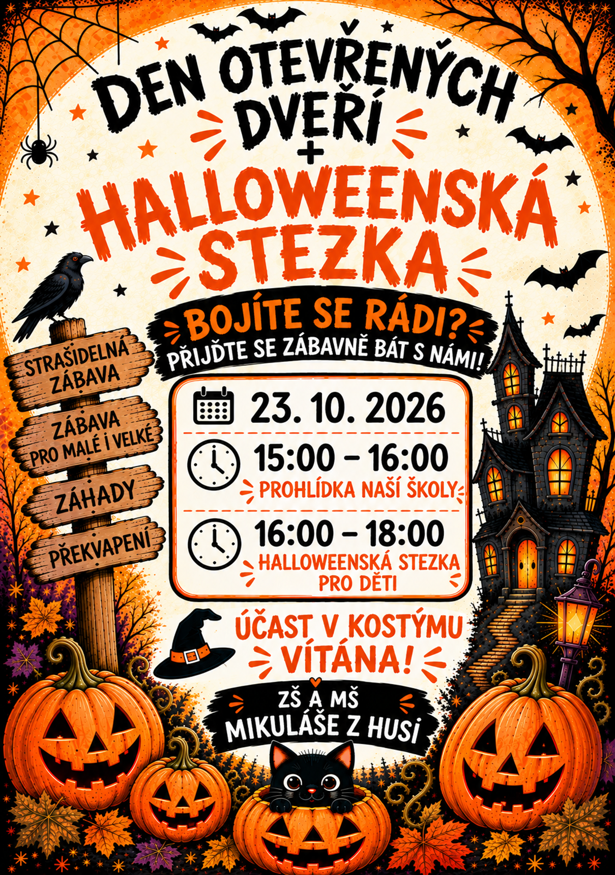 Halloweenská stezka a Den otevřených dveří